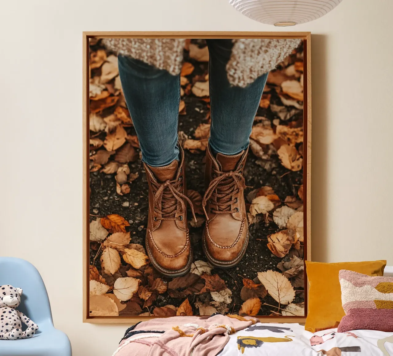 Autumn Vibes canvas with Floater frame by PhotoVibe Decor