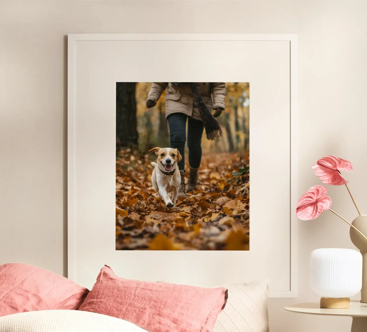 Vibrazioni d'autunno poster con telaio in legno da PhotoVibe Decor