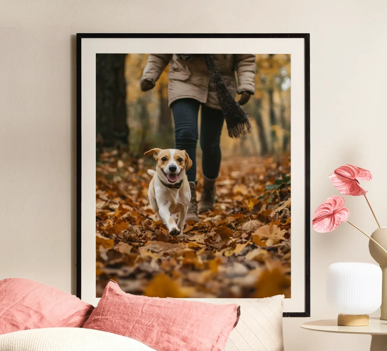 Vibrazioni d'autunno poster con telaio in legno da PhotoVibe Decor