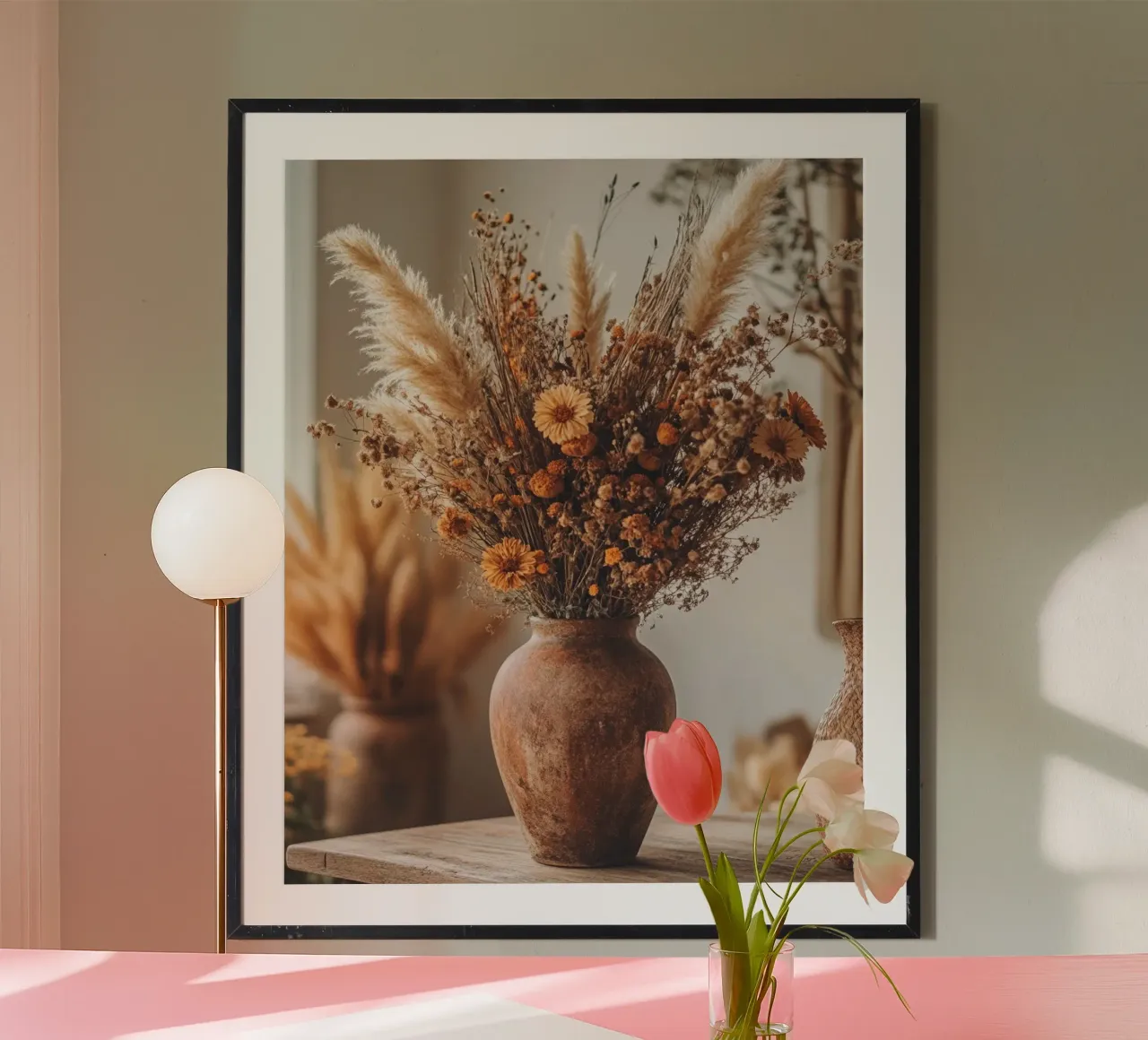 Herbst-Vibes Poster mit Aluminium Rahmen von PhotoVibe Decor