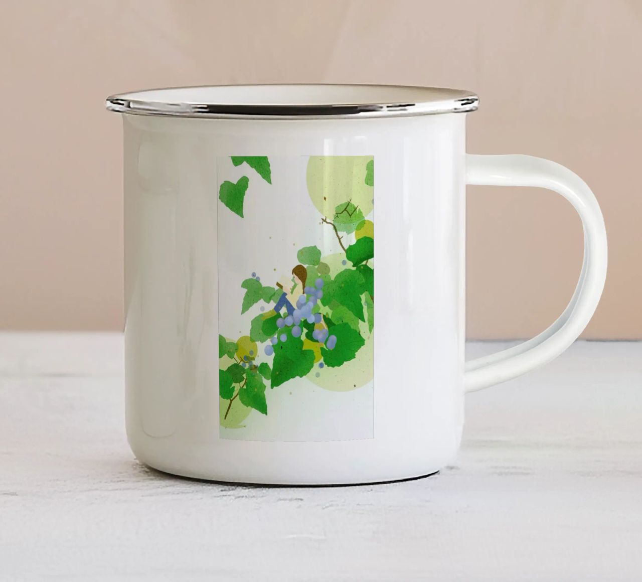 On The Berry Tree tazza in smalto da Duong Tu Tran