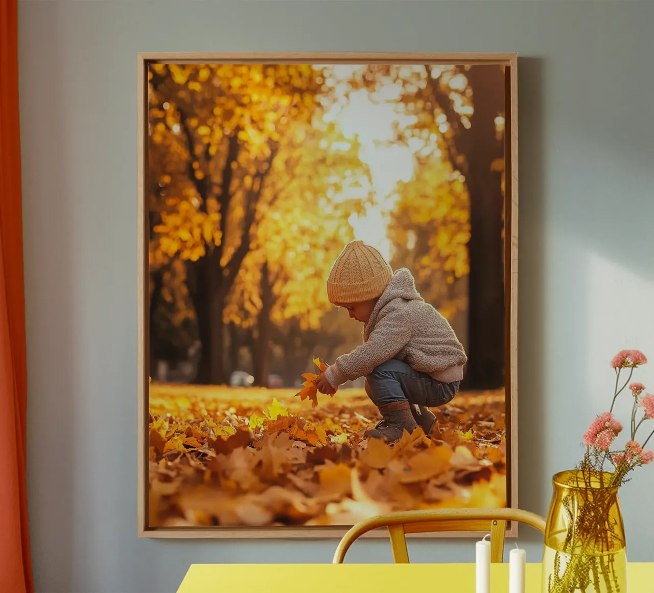 Vibrazioni d'autunno tela con Cornice a cassetta da PhotoVibe Decor