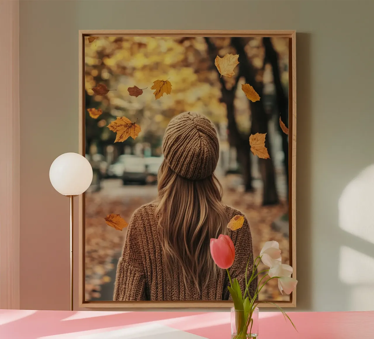 Autumn Vibes canvas with Floater frame by PhotoVibe Decor