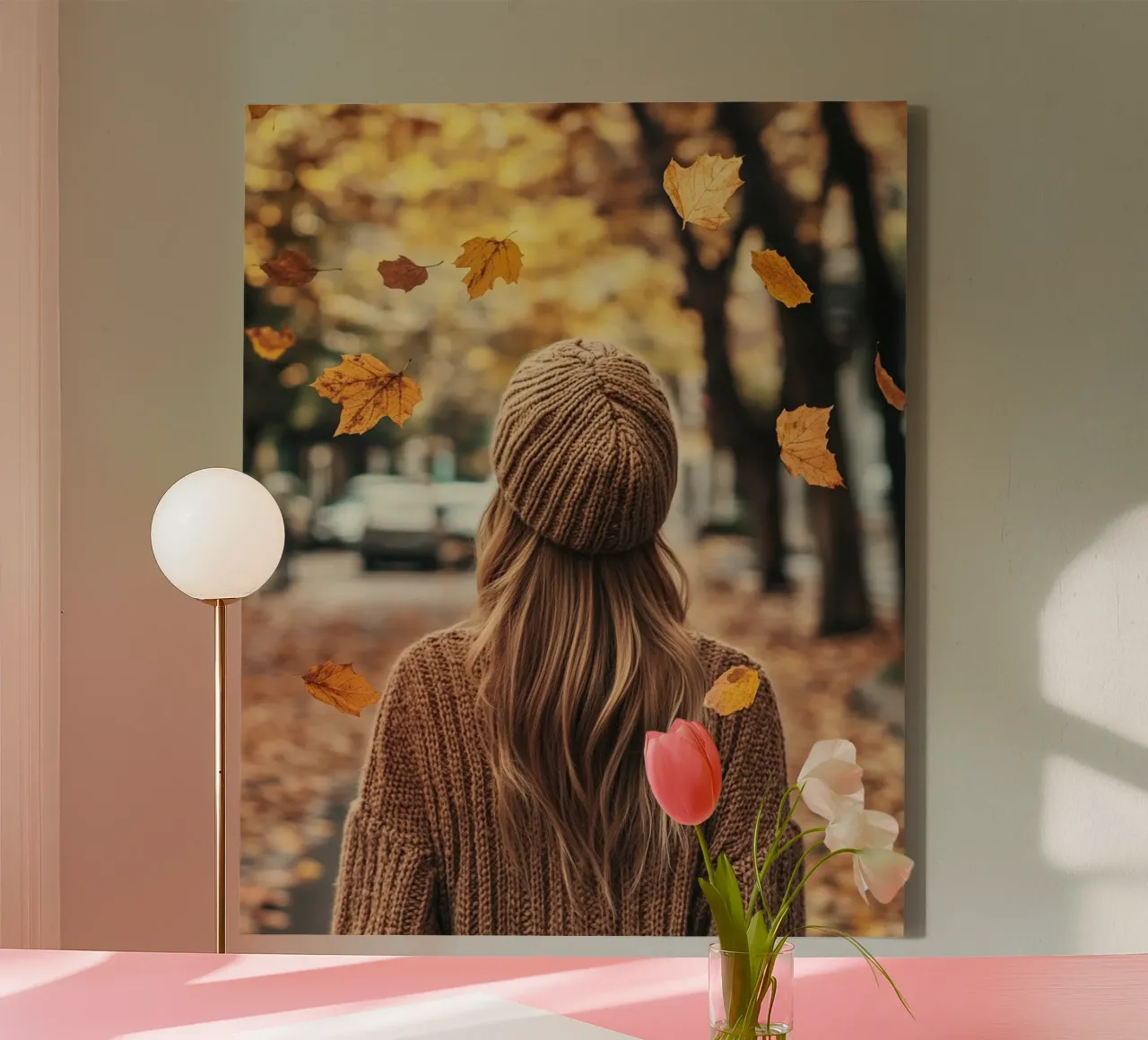 Autumn Vibes canvas with Floater frame by PhotoVibe Decor