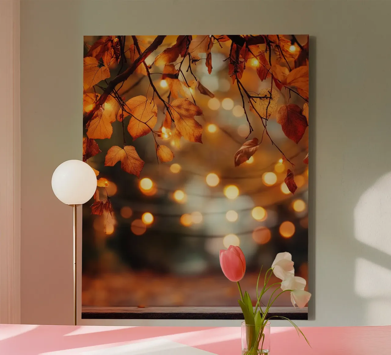 Autumn Vibes canvas with Floater frame by PhotoVibe Decor