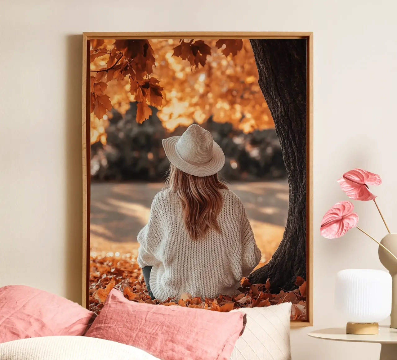 Herbst-Vibes Leinwand mit Schattenfugenrahmen von PhotoVibe Decor