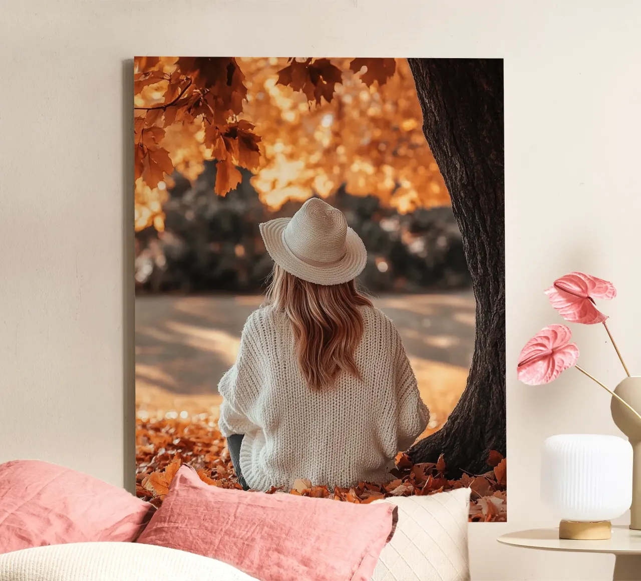 Herbst-Vibes Leinwand mit Schattenfugenrahmen von PhotoVibe Decor