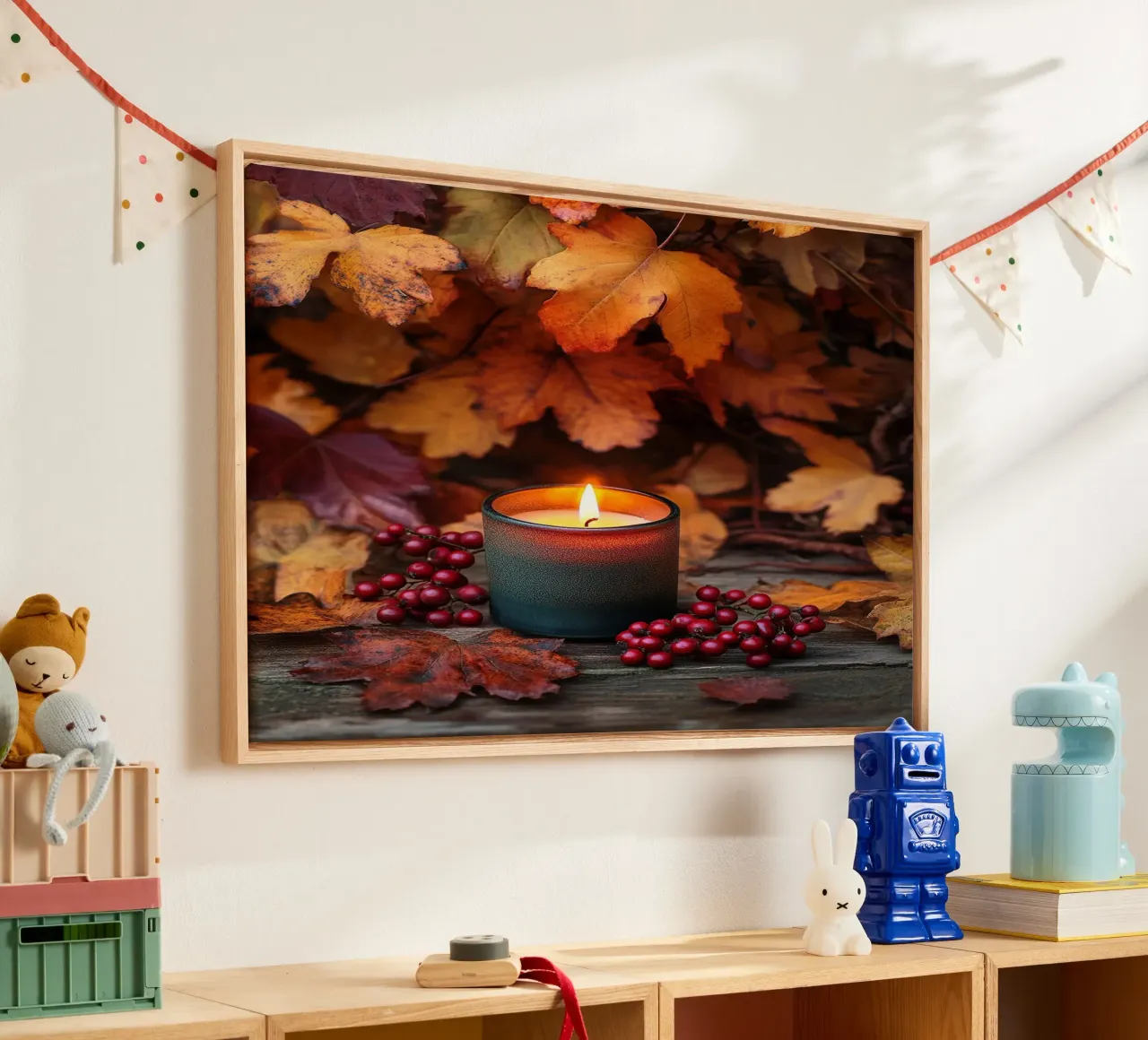 Herbst-Vibes Leinwand mit Schattenfugenrahmen von PhotoVibe Decor