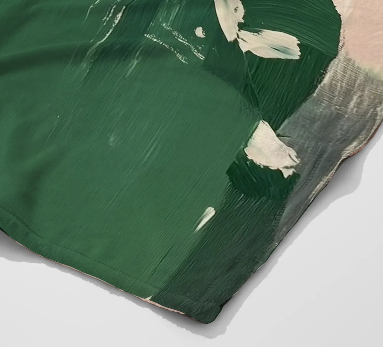 Abstracte vrouw met bloemen, smaragdgroene kunst fleecedeken van ArtHaus