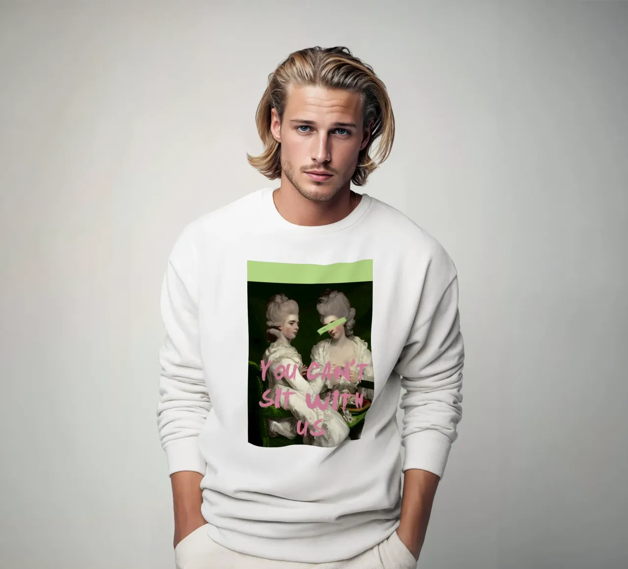 You can't sit with us altered art felpa da GraceDigitalArtCo