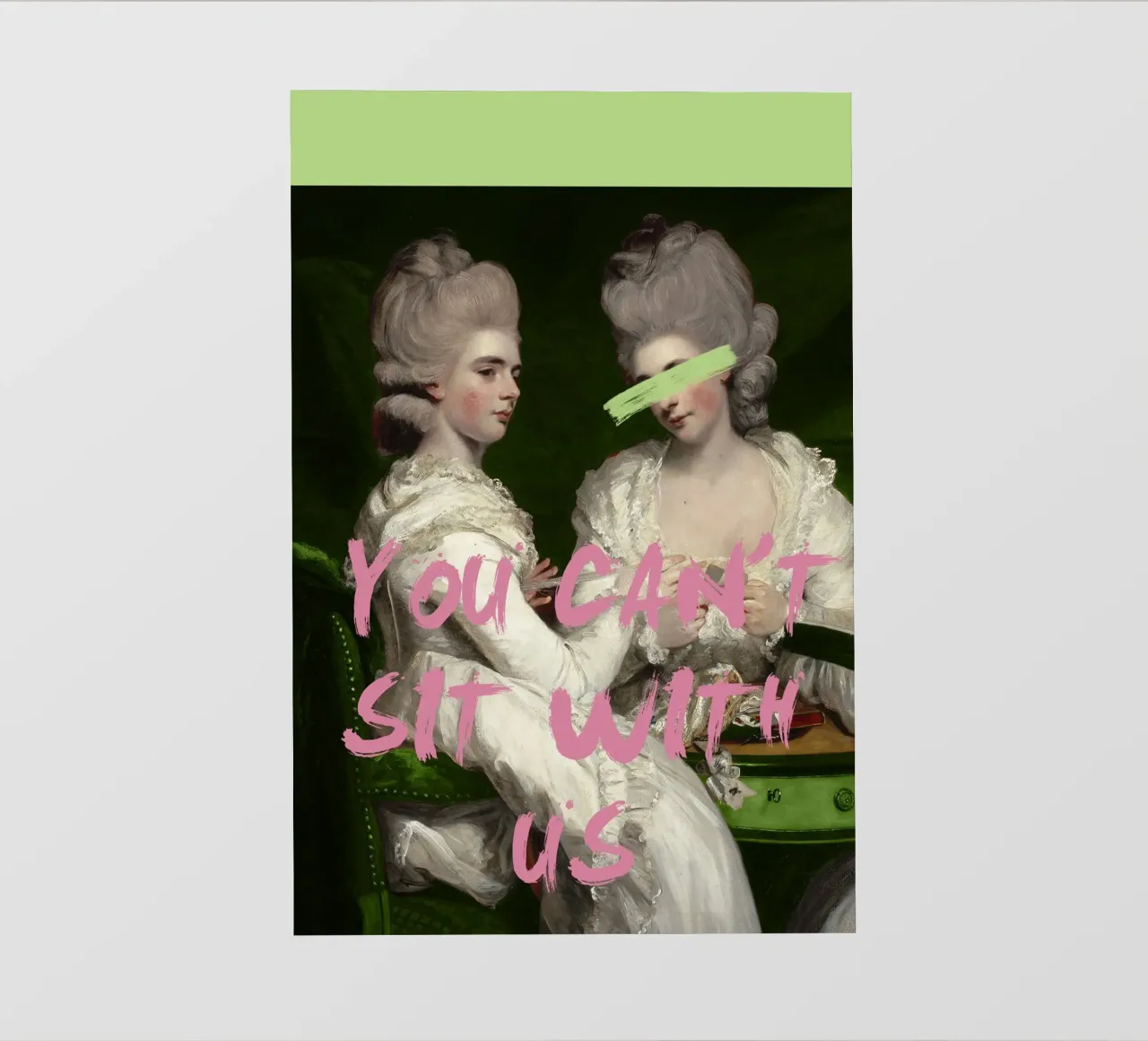 You can't sit with us altered art pellicola backlit da GraceDigitalArtCo