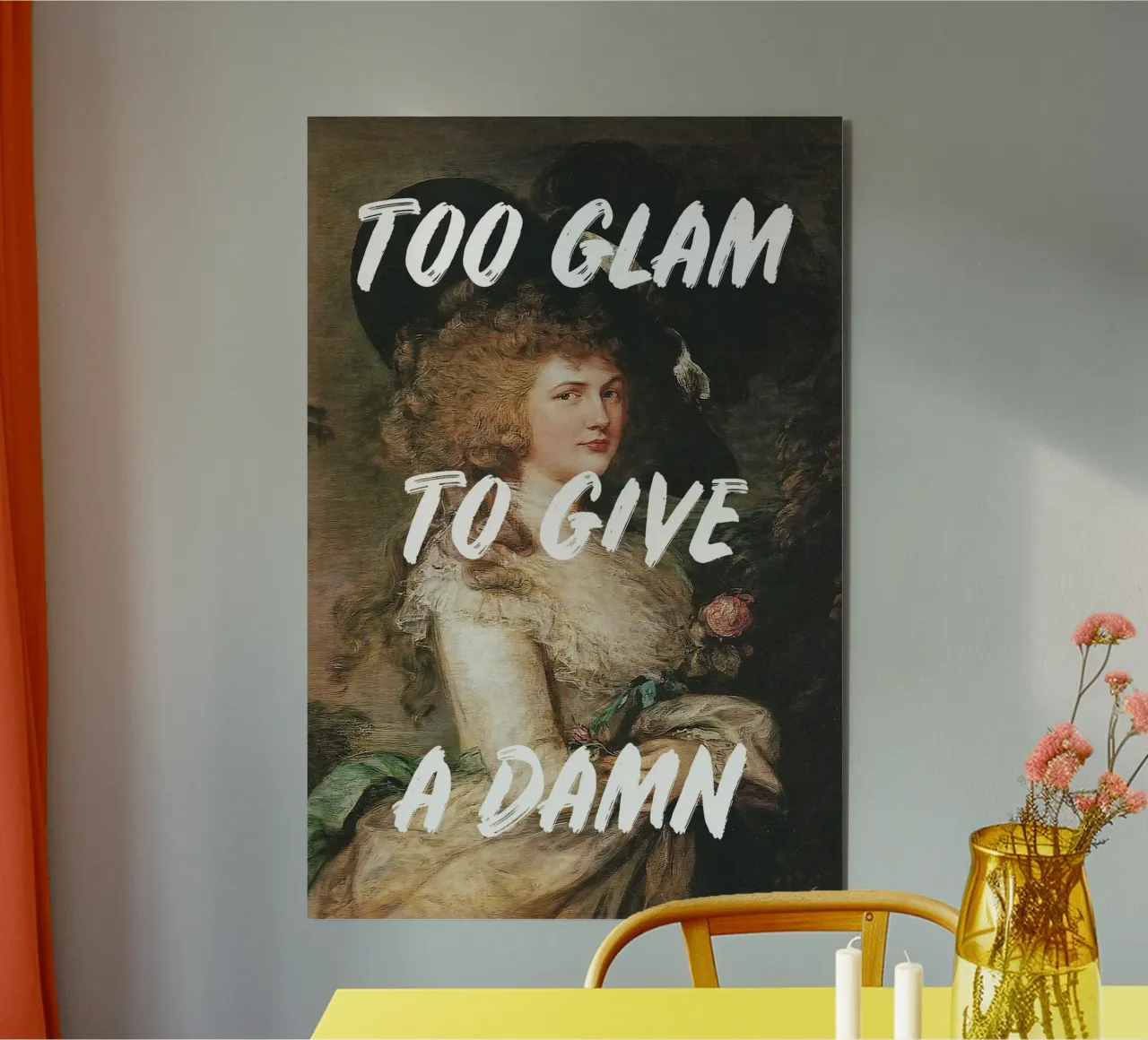 Too Glam to Give a Damn alluminio dibond da GraceDigitalArtCo
