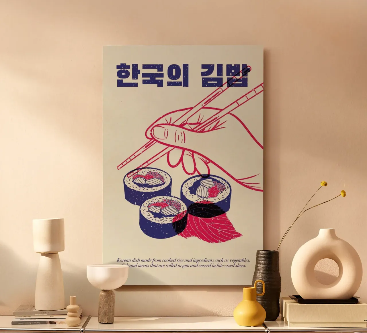 Korean Kimbap alu-dibond by Rafa Gomes