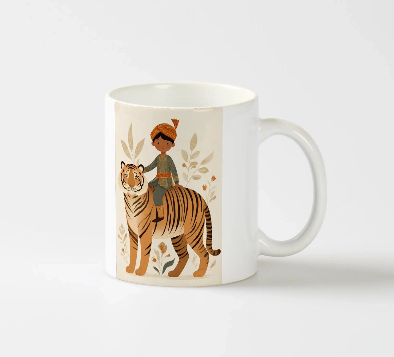 Un re con le zampe a strisce tazza in ceramica da Digital Naive