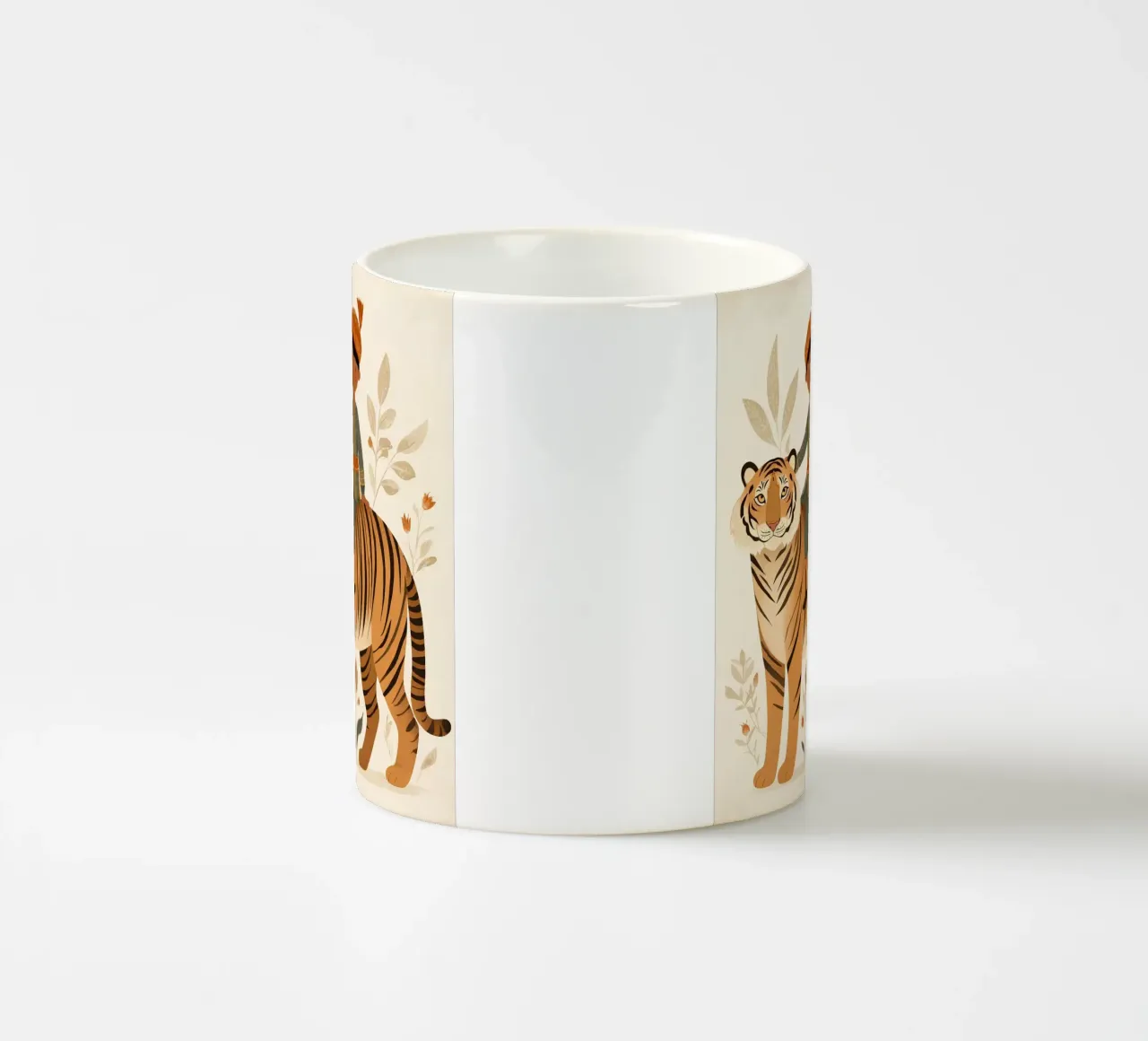 A king on striped paws ceramic mug by Digital Naive