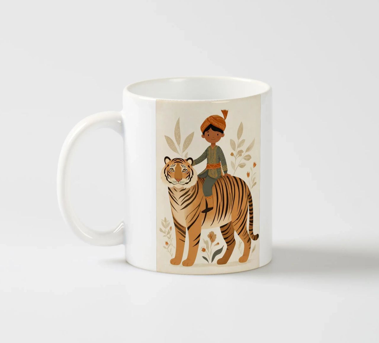 Un re con le zampe a strisce tazza in ceramica da Digital Naive