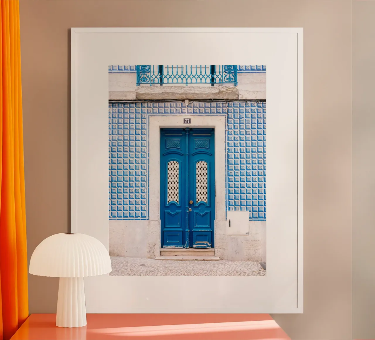 Lisbona blu poster da Raisa Zwart