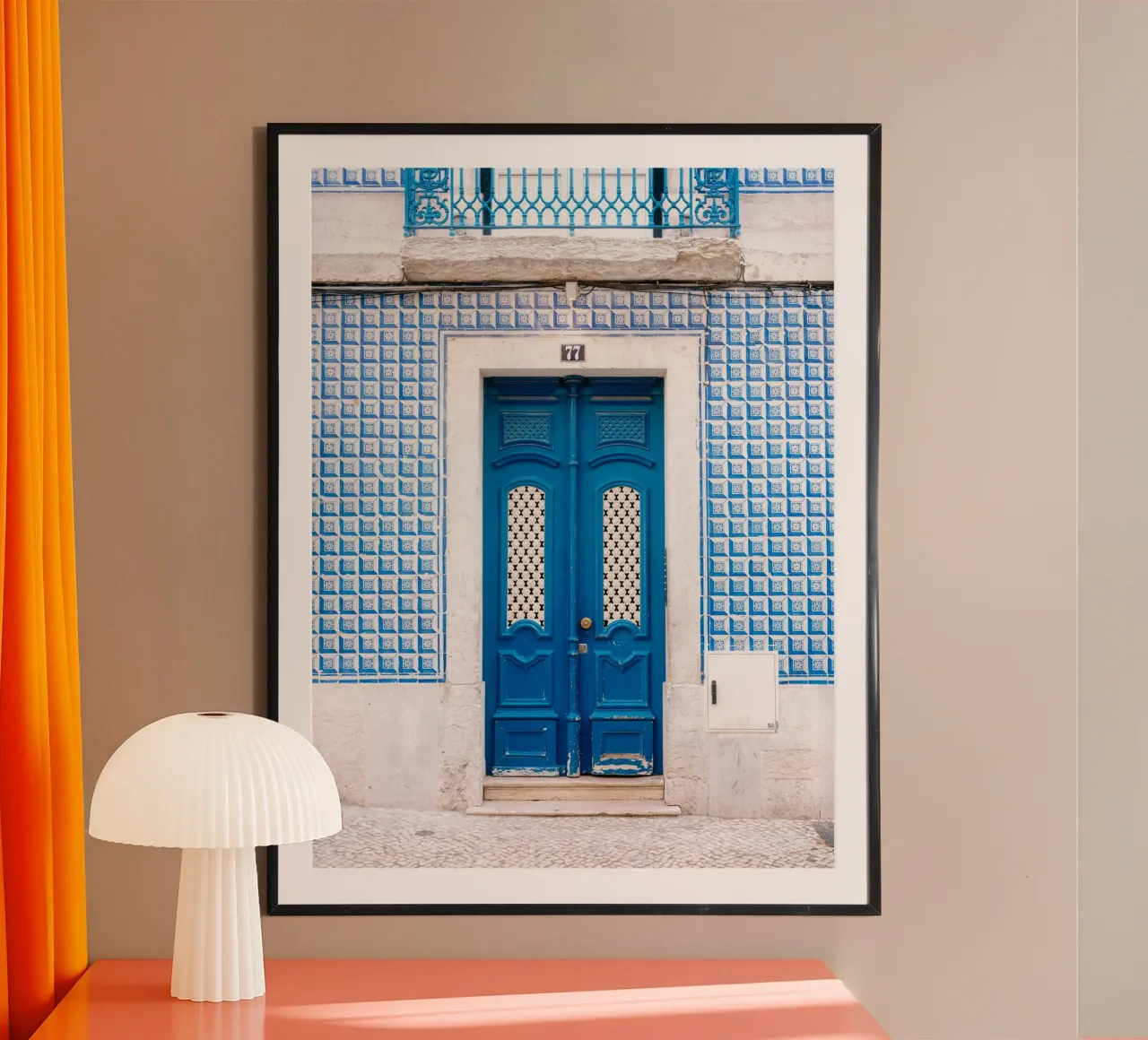 Lisbona blu poster da Raisa Zwart