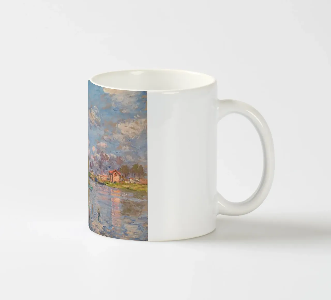 giocando sulla riva del fiume nel pomeriggio claude monet tazza in ceramica da belong shop
