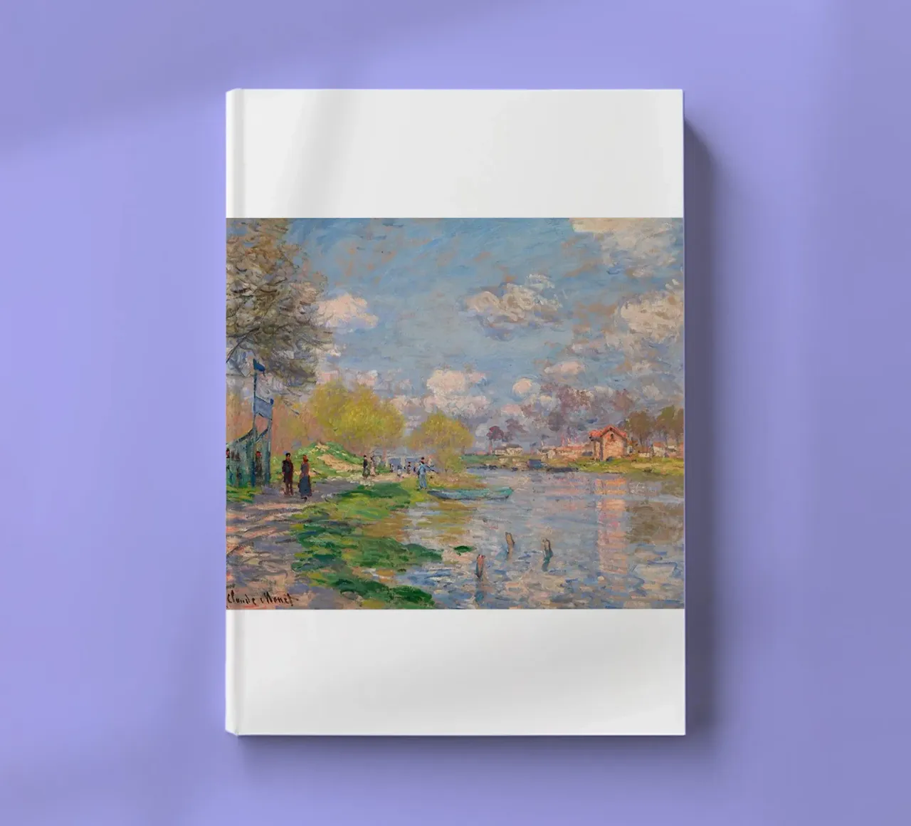 playing on the river bank in the afternoon claude monet notebook by belong shop