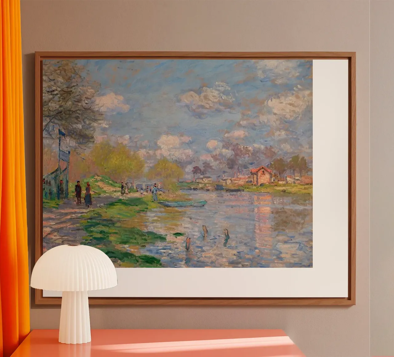 giocando sulla riva del fiume nel pomeriggio claude monet alluminio dibond da belong shop