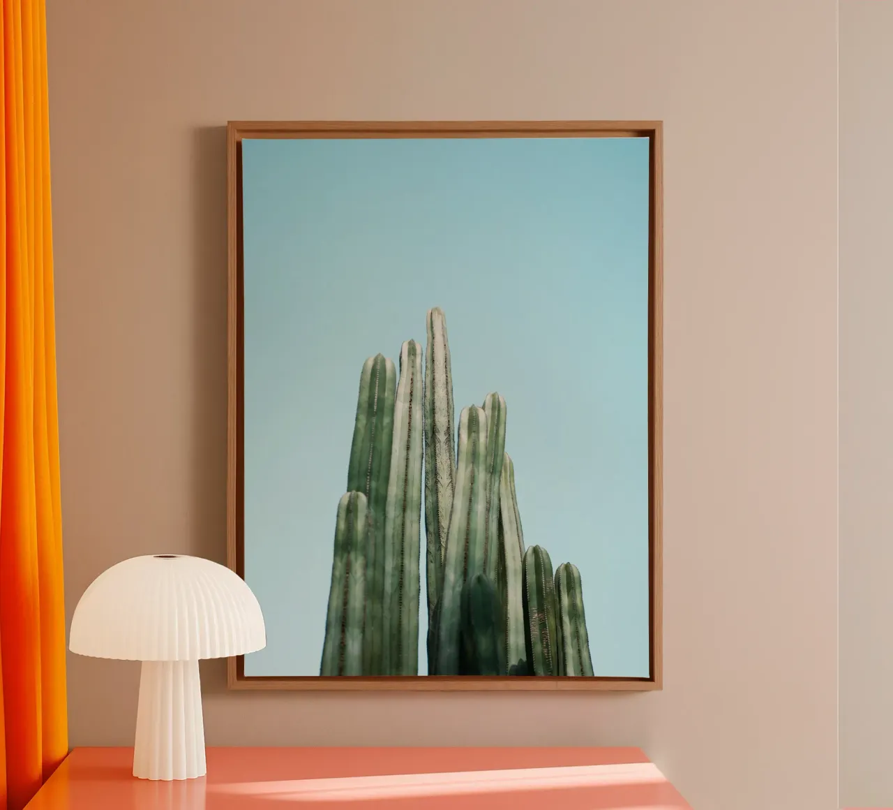 Cacti tela con Cornice a cassetta da Raisa Zwart