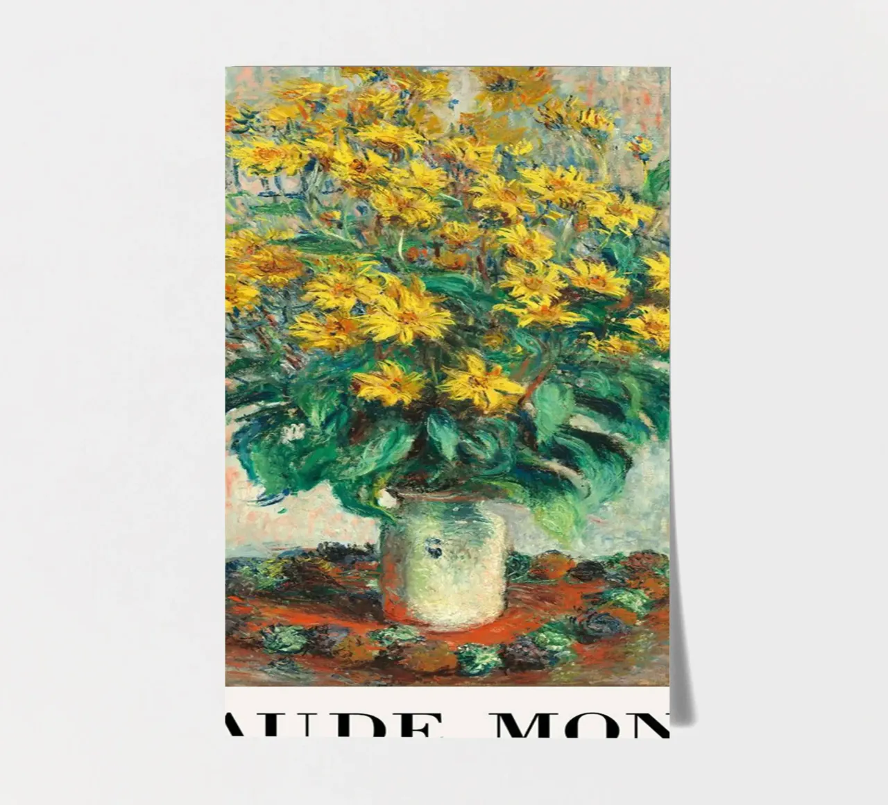 vase tournesols décoration intérieure claude monet planche autocollant de belong shop