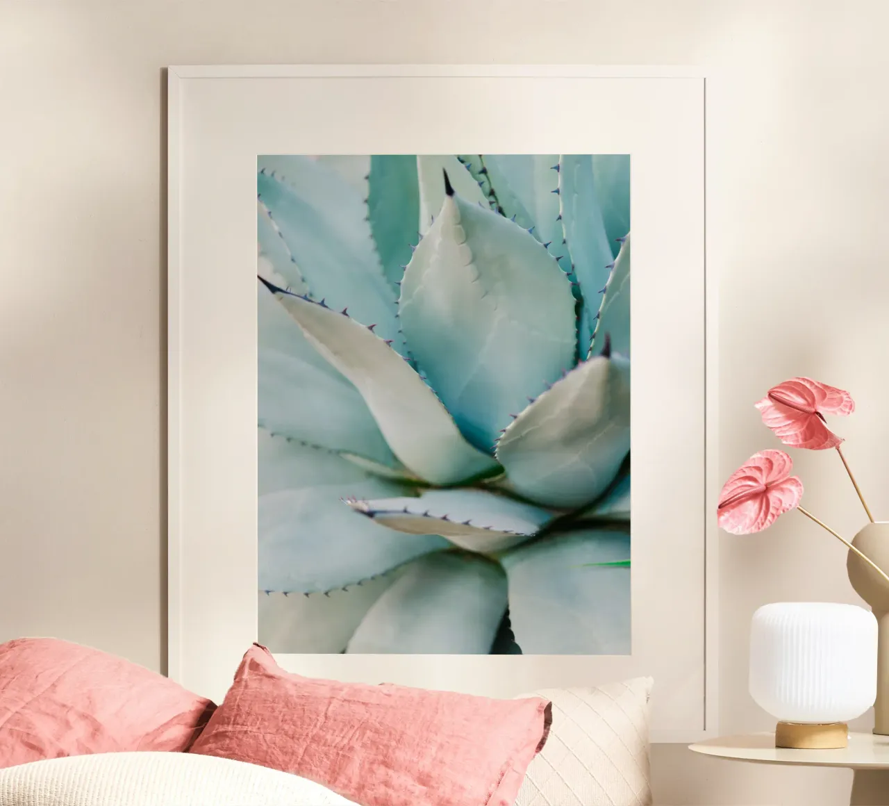 Succulent Green poster con telaio in plastica da Raisa Zwart