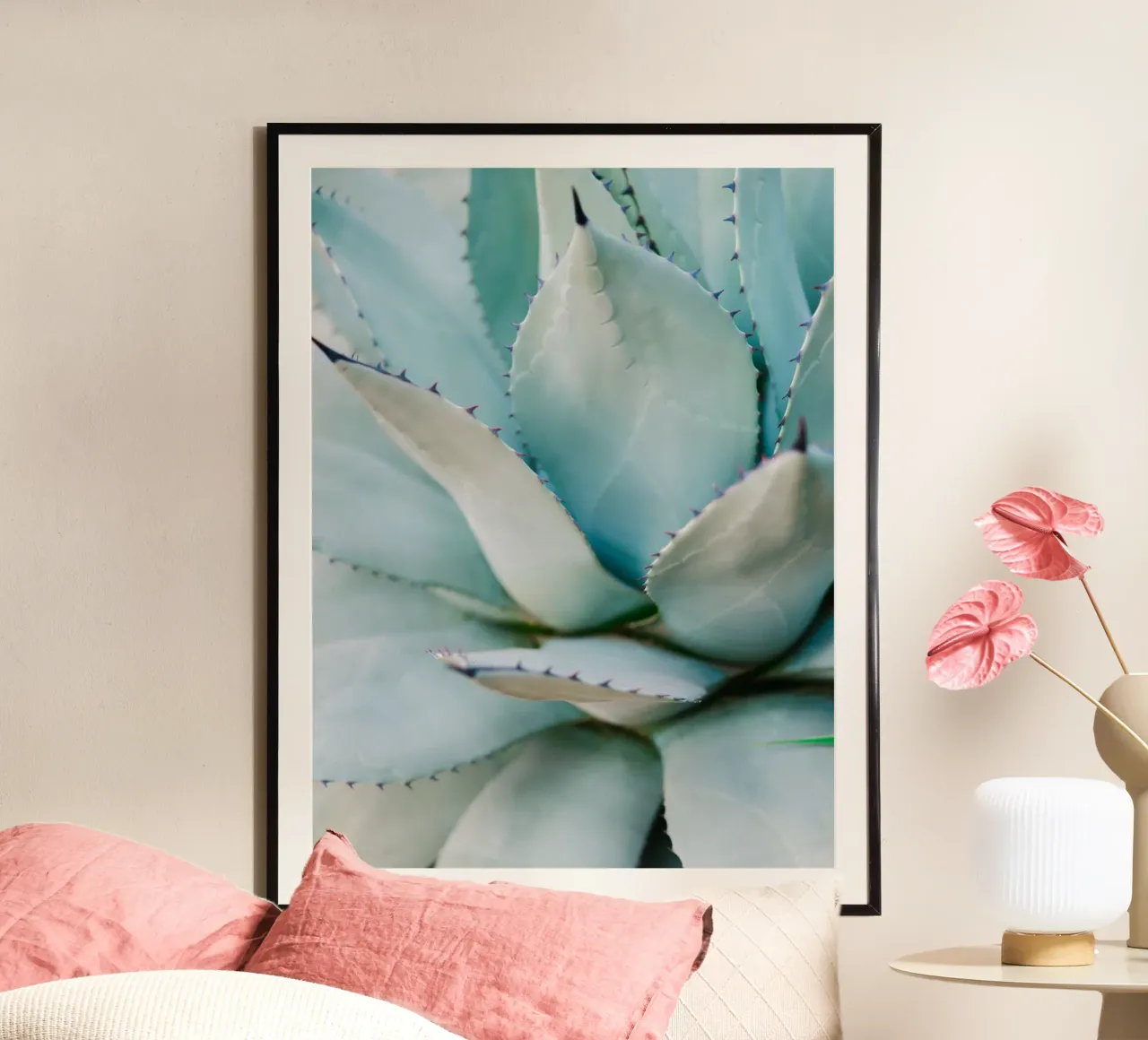 Succulent Green poster con telaio in plastica da Raisa Zwart