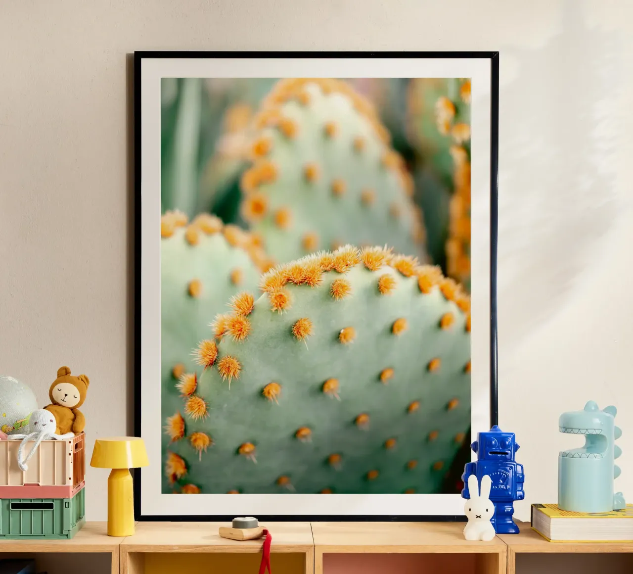 Arancione e verde II - Fotografia botanica di Marrakech poster da Raisa Zwart
