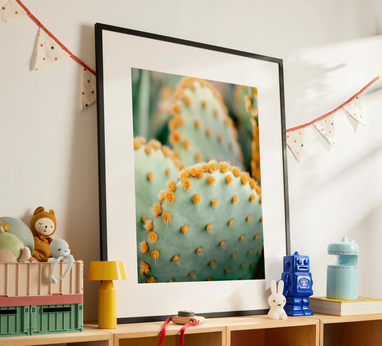 Arancione e verde II - Fotografia botanica di Marrakech poster da Raisa Zwart