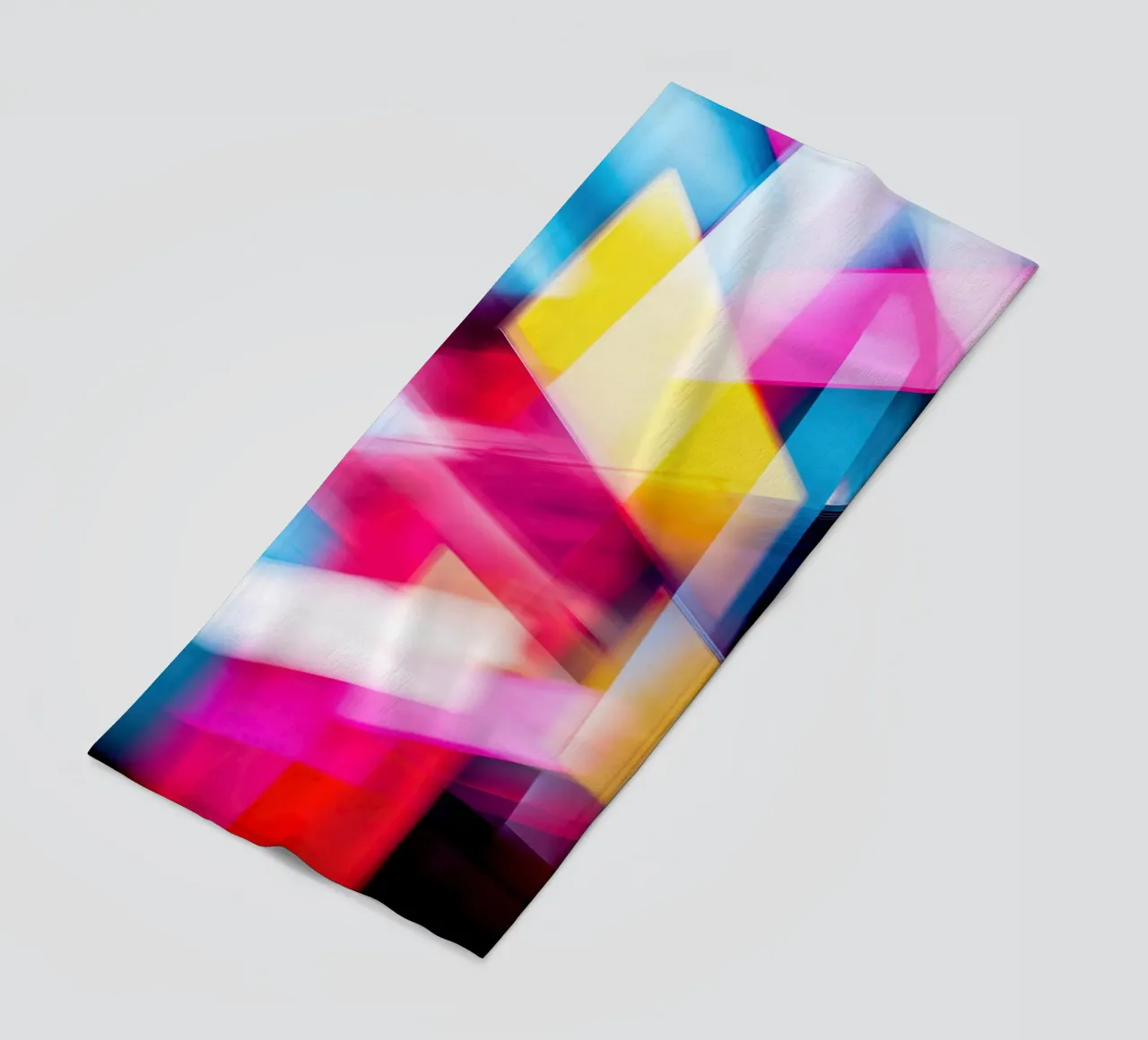 Futuristic city lights | In the style of digital photography beach towel by Autofocus