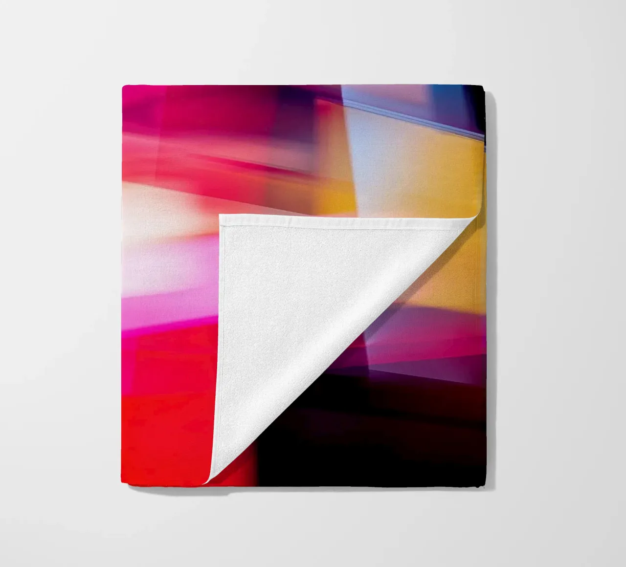 Futuristic city lights | In the style of digital photography beach towel by Autofocus