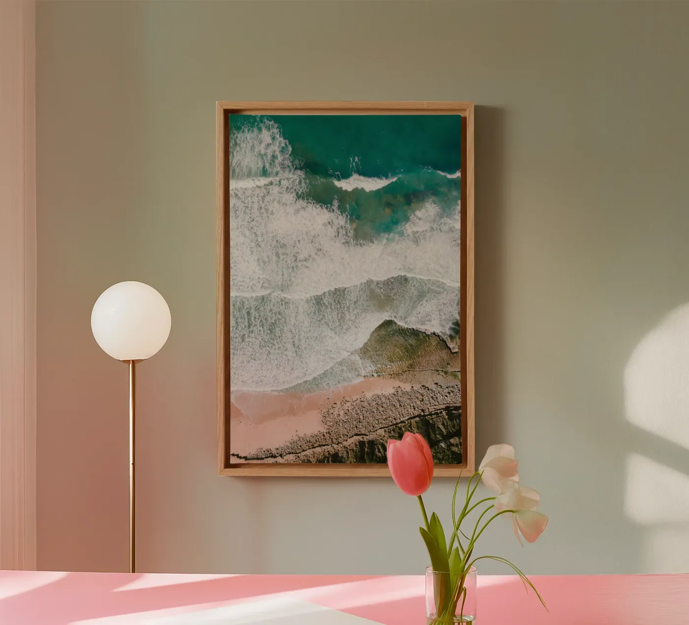 Golven canvas van Raisa Zwart