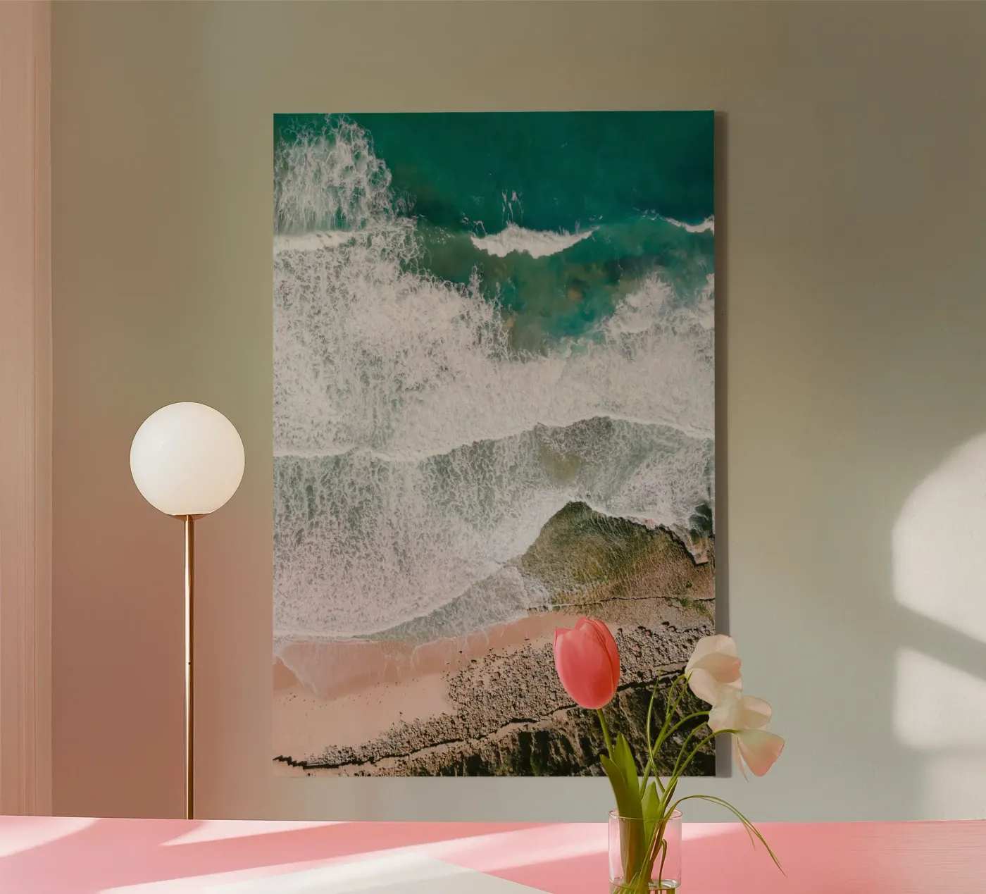 Golven canvas van Raisa Zwart