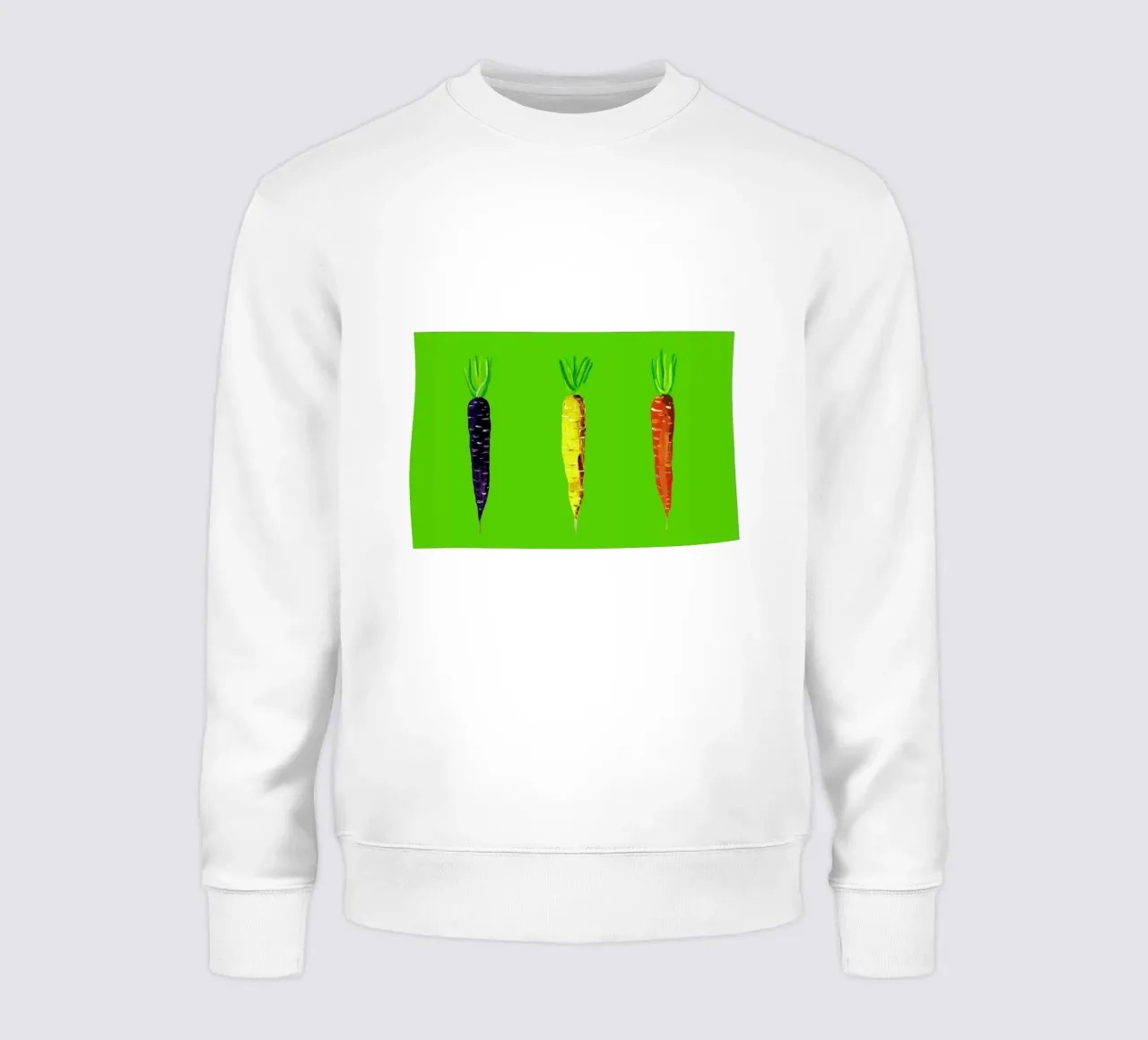 Carrots On Lime Green felpa da Alice Straker