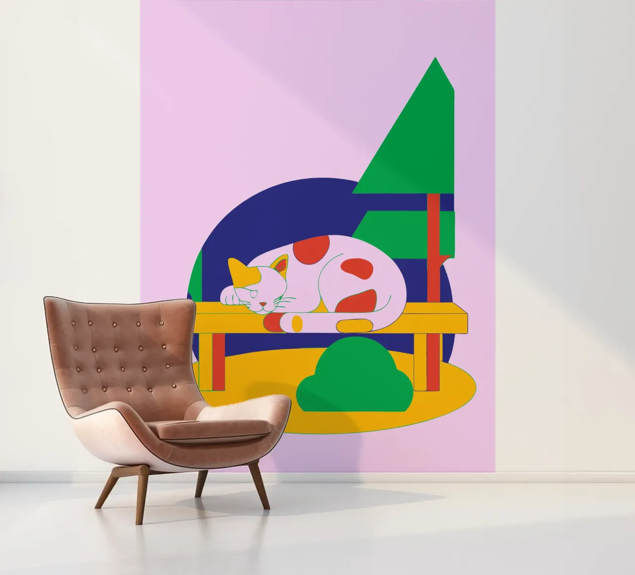 Sleeping Cat photo wallpaper by OUR SHOP
