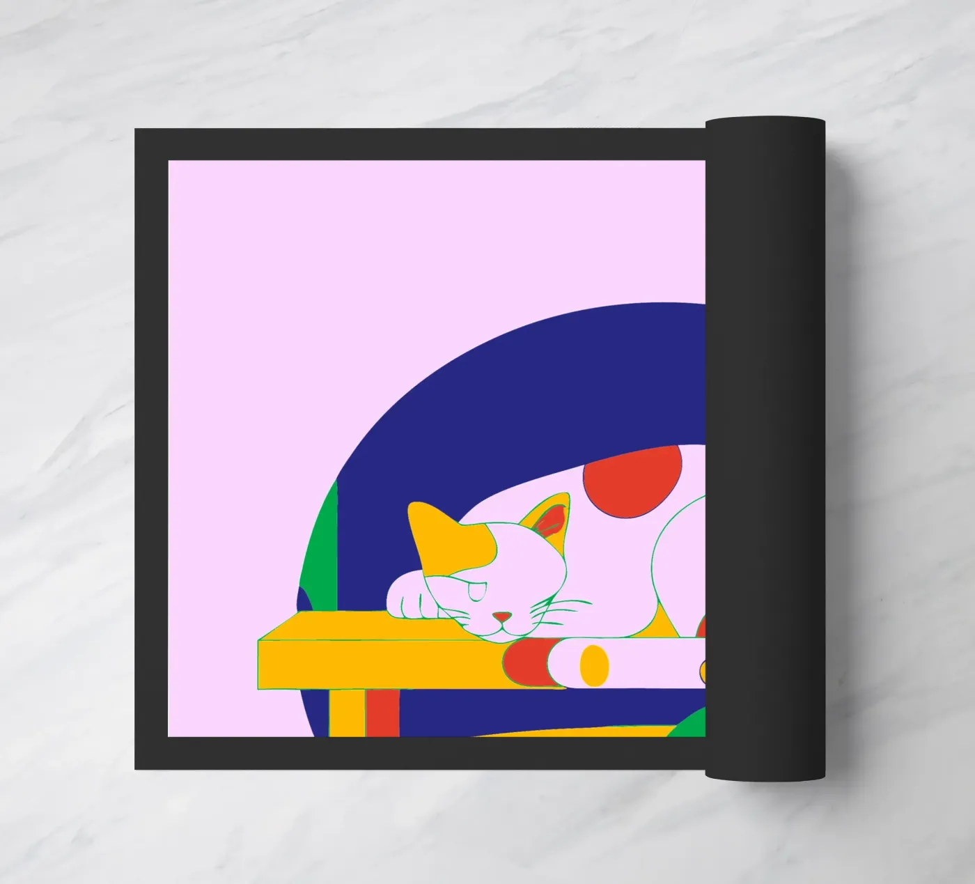 Gatto che dorme zerbino da OUR SHOP