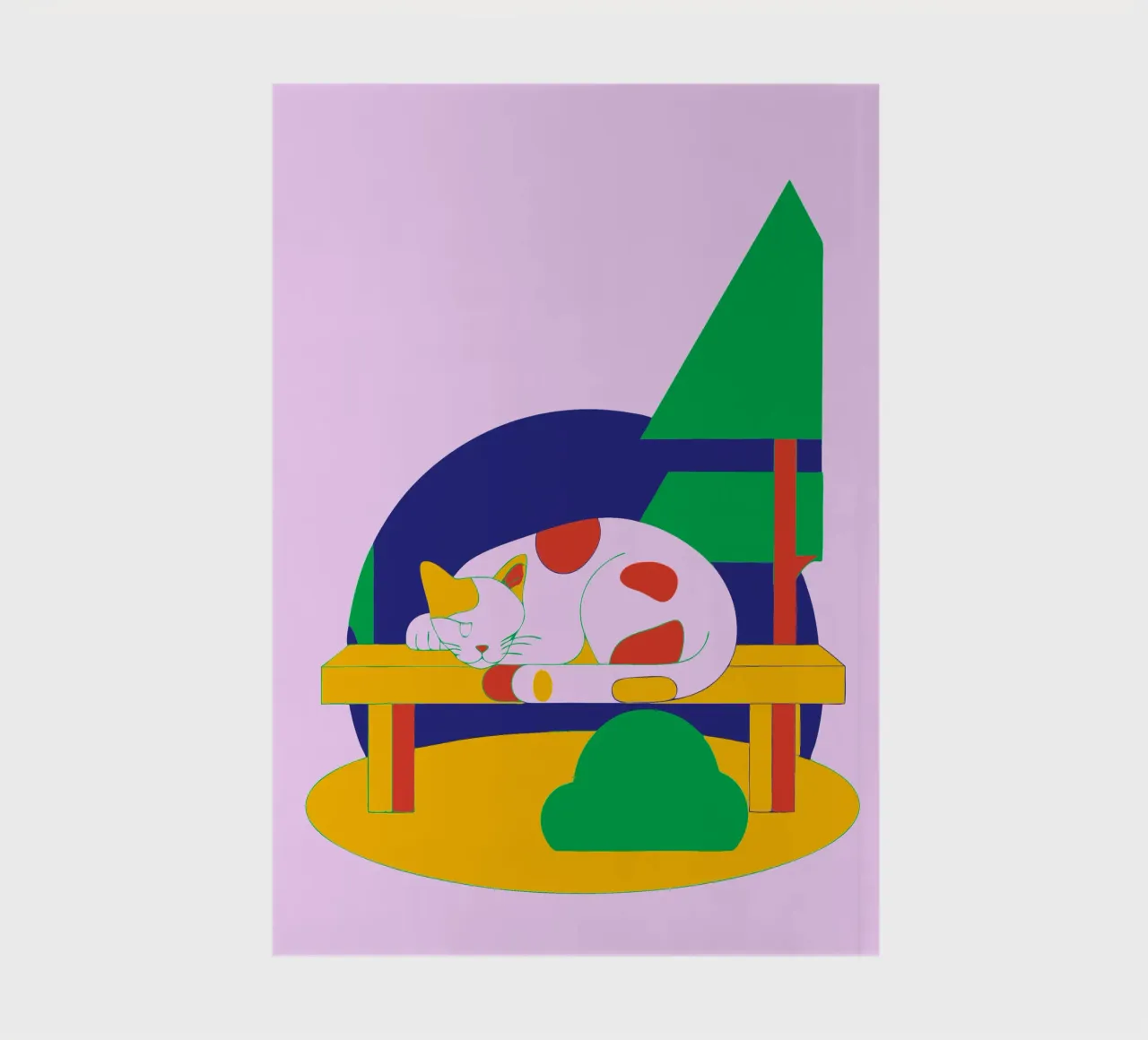 Sleeping Cat notebook by OUR SHOP