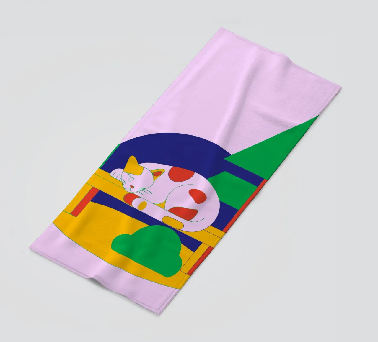 Gatto che dorme telo mare da OUR SHOP
