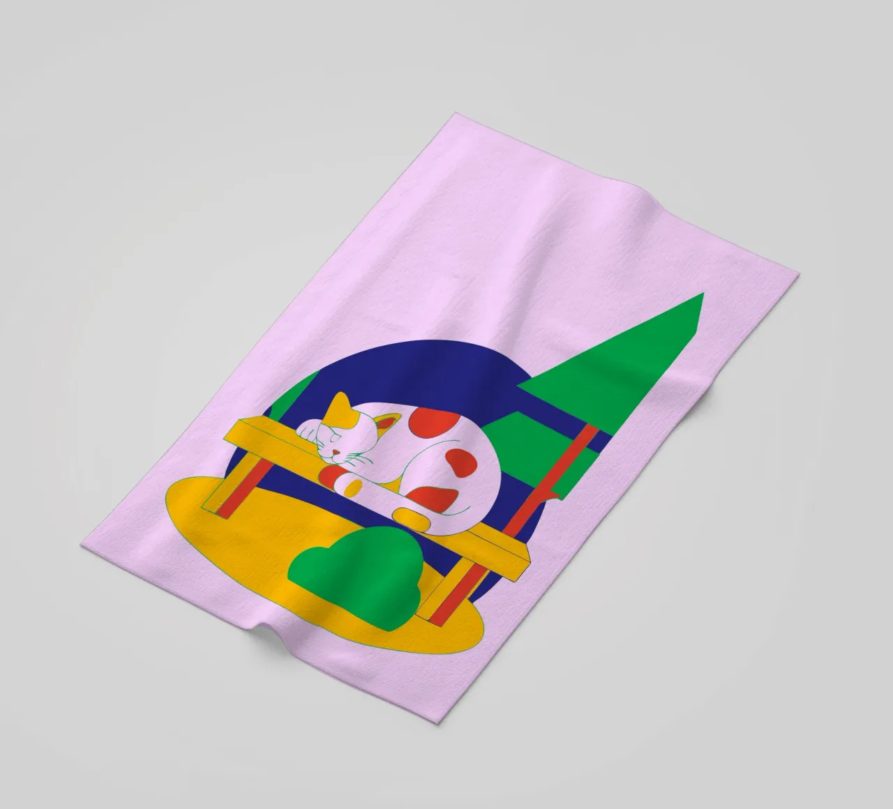Gatto che dorme telo mare da OUR SHOP