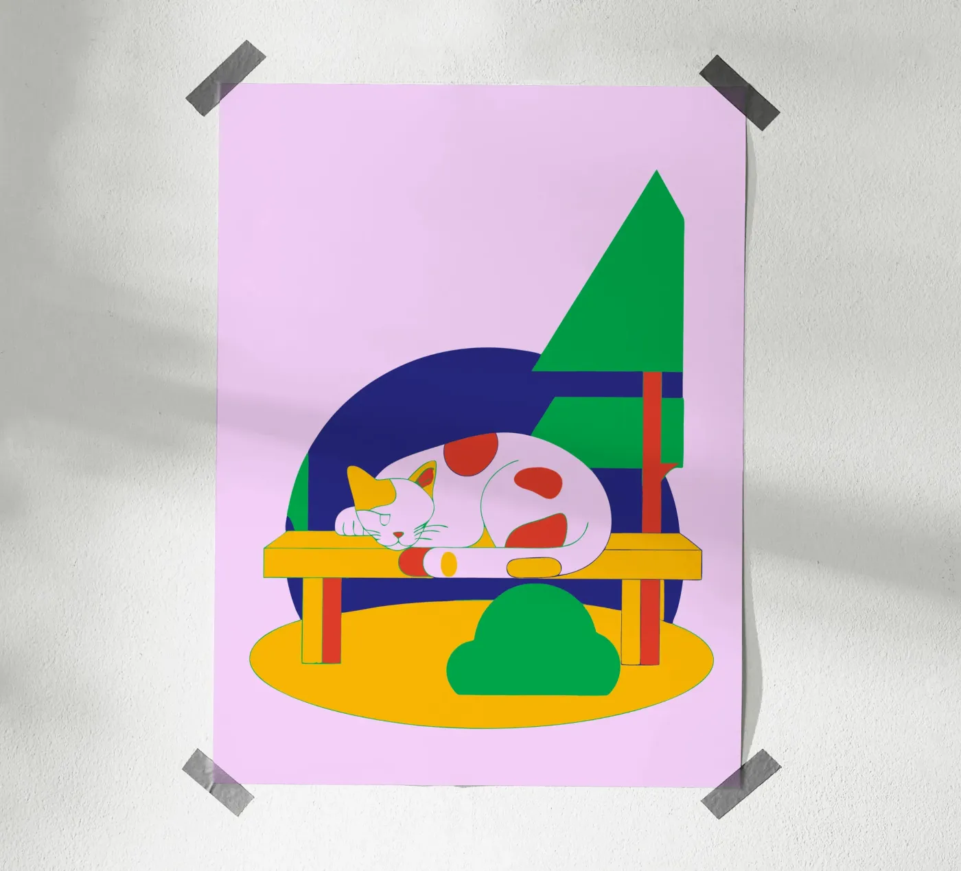 Sleeping Cat poster by OUR SHOP