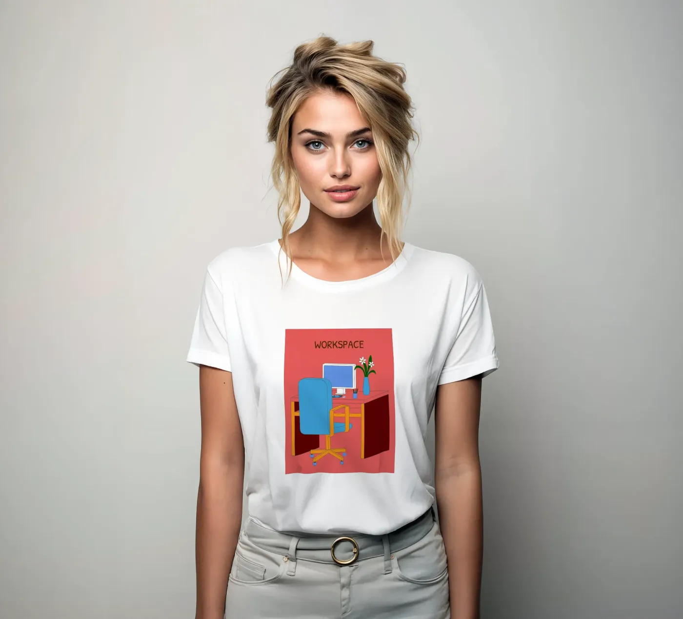 Computer Table dames t-shirt getailleerd van OUR SHOP