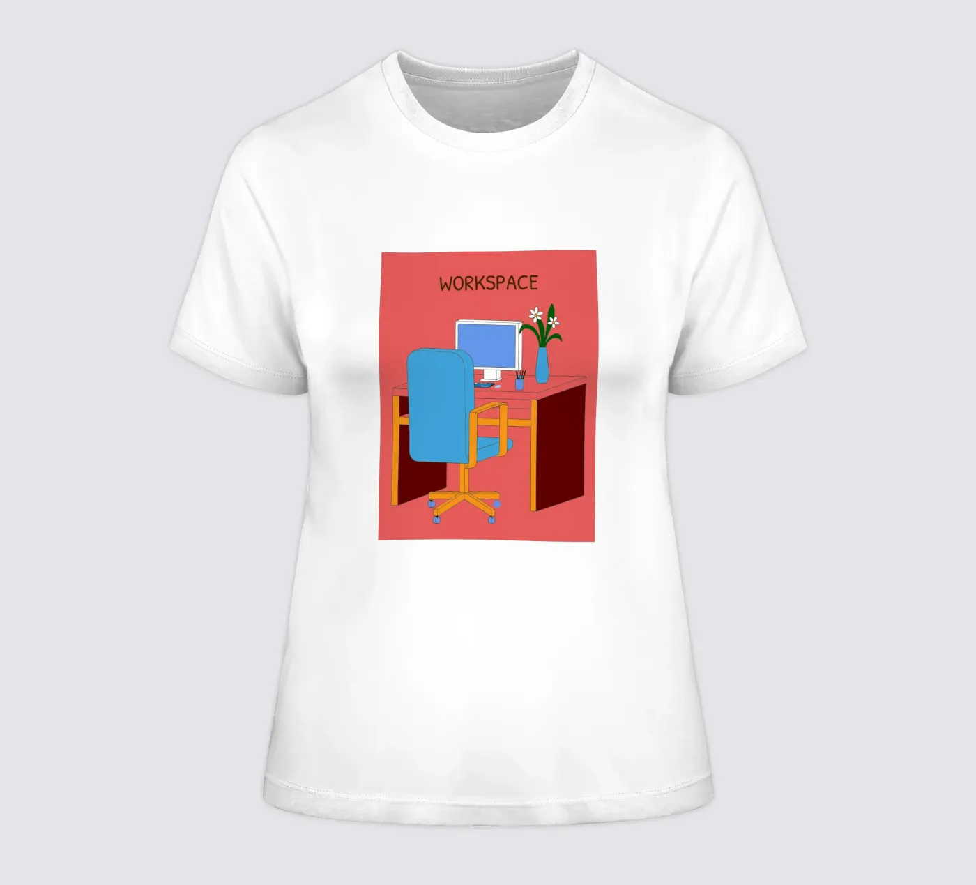 Computer Table dames t-shirt getailleerd van OUR SHOP