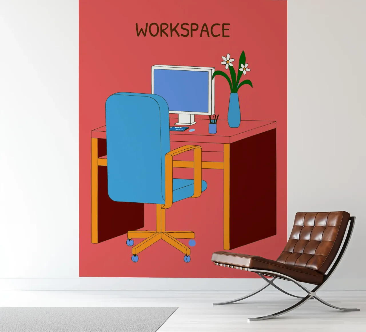 Computer Tafel fotobehang van OUR SHOP