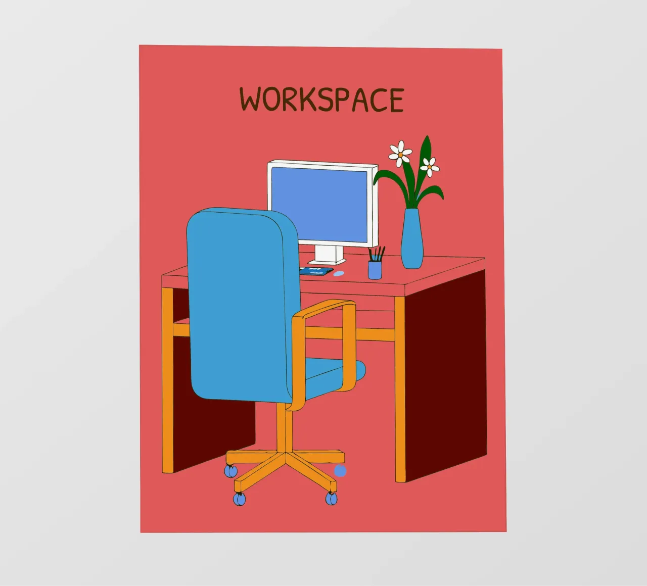 Tavolo da computer telo in pvc da OUR SHOP