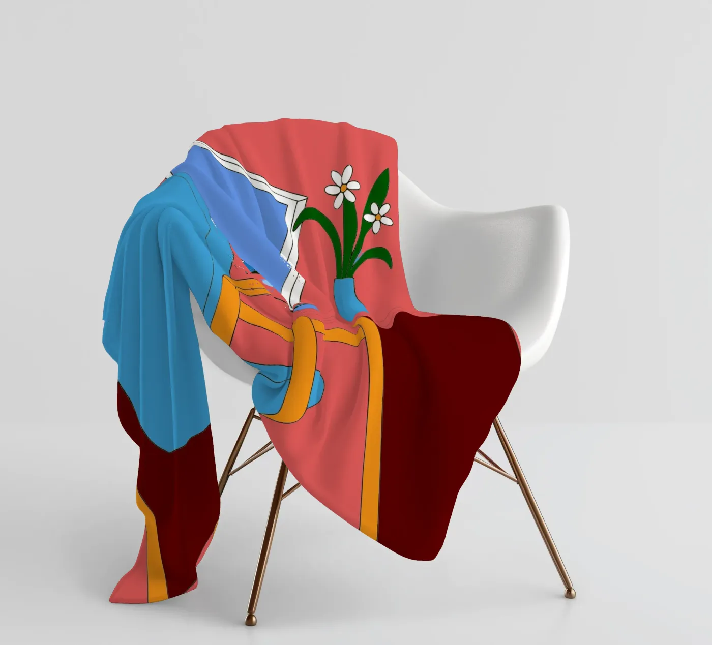 Computer Table fleece blanket by OUR SHOP