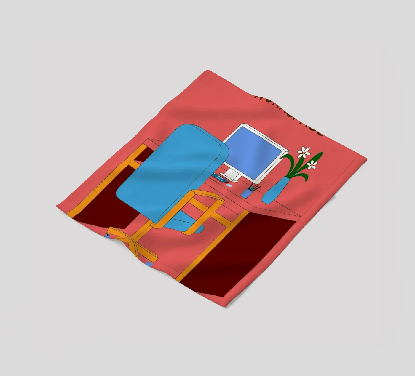 Computer Table fleece blanket by OUR SHOP