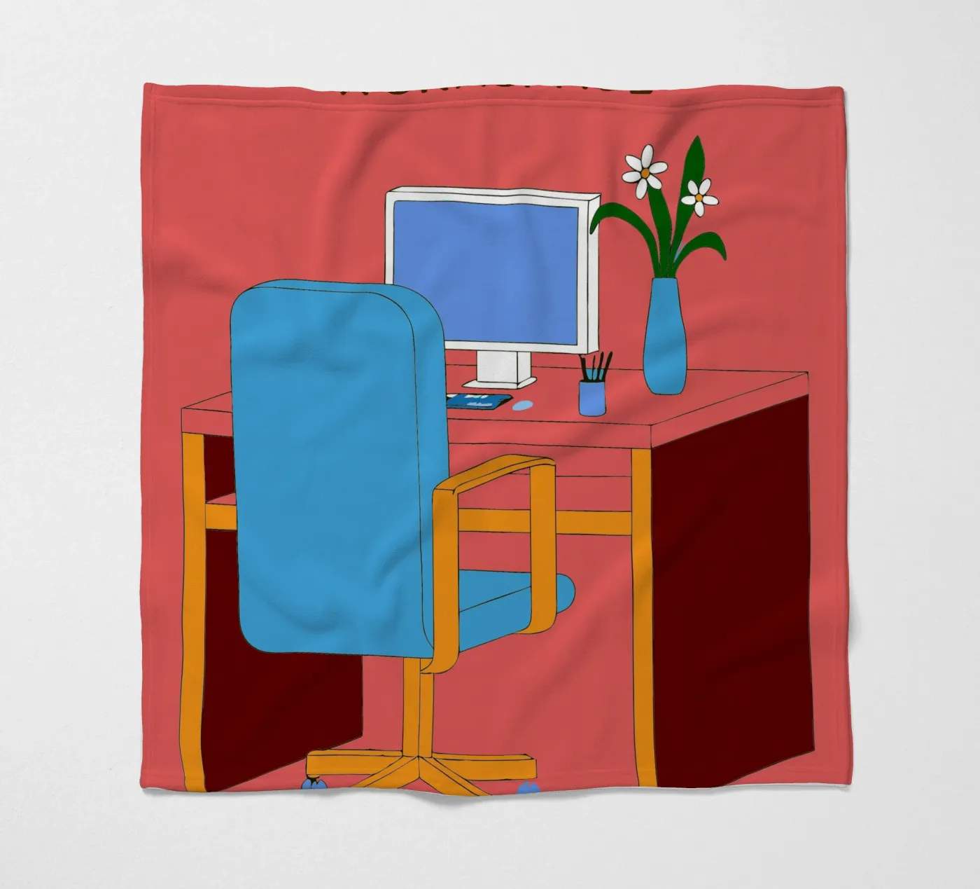 Computer Table fleece blanket by OUR SHOP