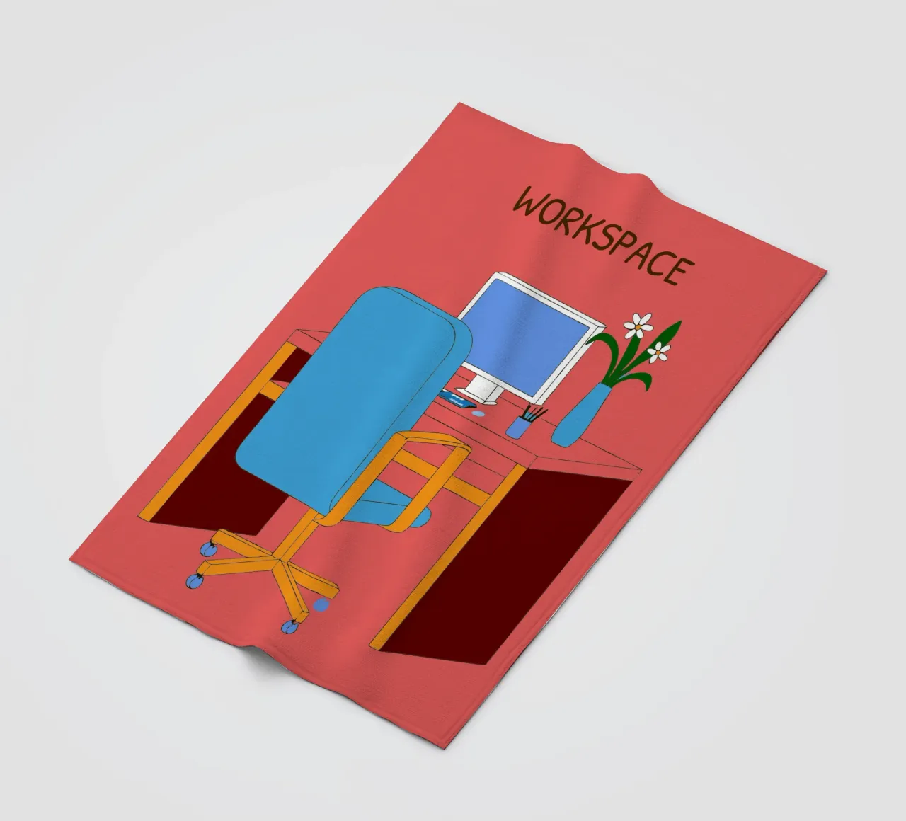 Computer Table fleece blanket by OUR SHOP